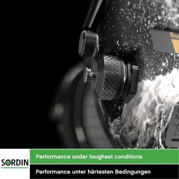 SORDIN SUPREME PRO-X LED AKTIVER KAPSEL-GEHÖRSCHUTZ GELKISSEN CAMO-BAND CAMO-KAPSEL